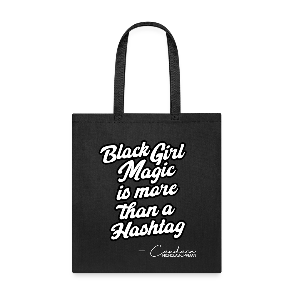 More Than A Hastag Tote Bag - black