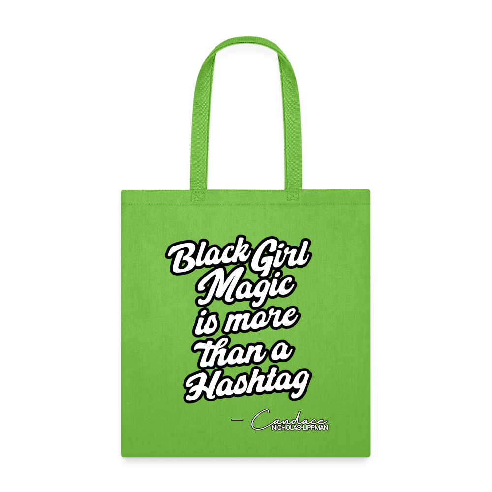 More Than A Hastag Tote Bag - lime green