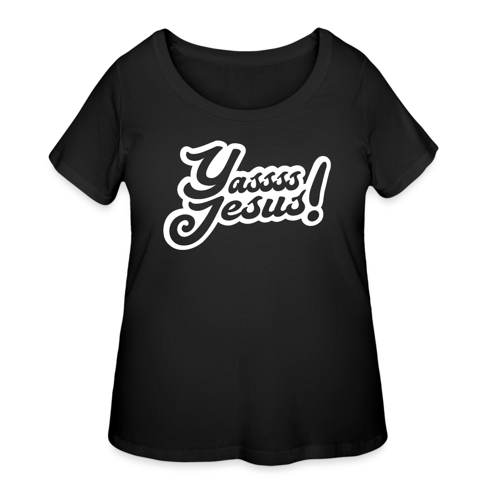 Yasss Jesus - Women’s Curvy T-Shirt - black