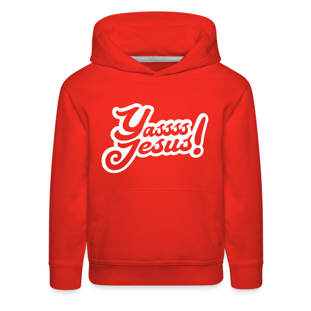 YASSS JESUS-Unisex Kids‘ Premium Hoodie - red