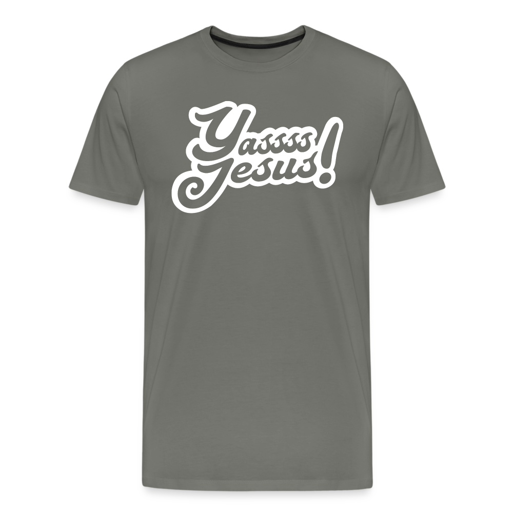 YASSS JESUS - Men's Premium T-Shirt - asphalt gray