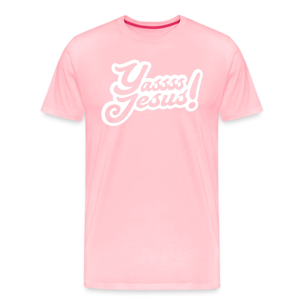 YASSS JESUS - Men's Premium T-Shirt - pink