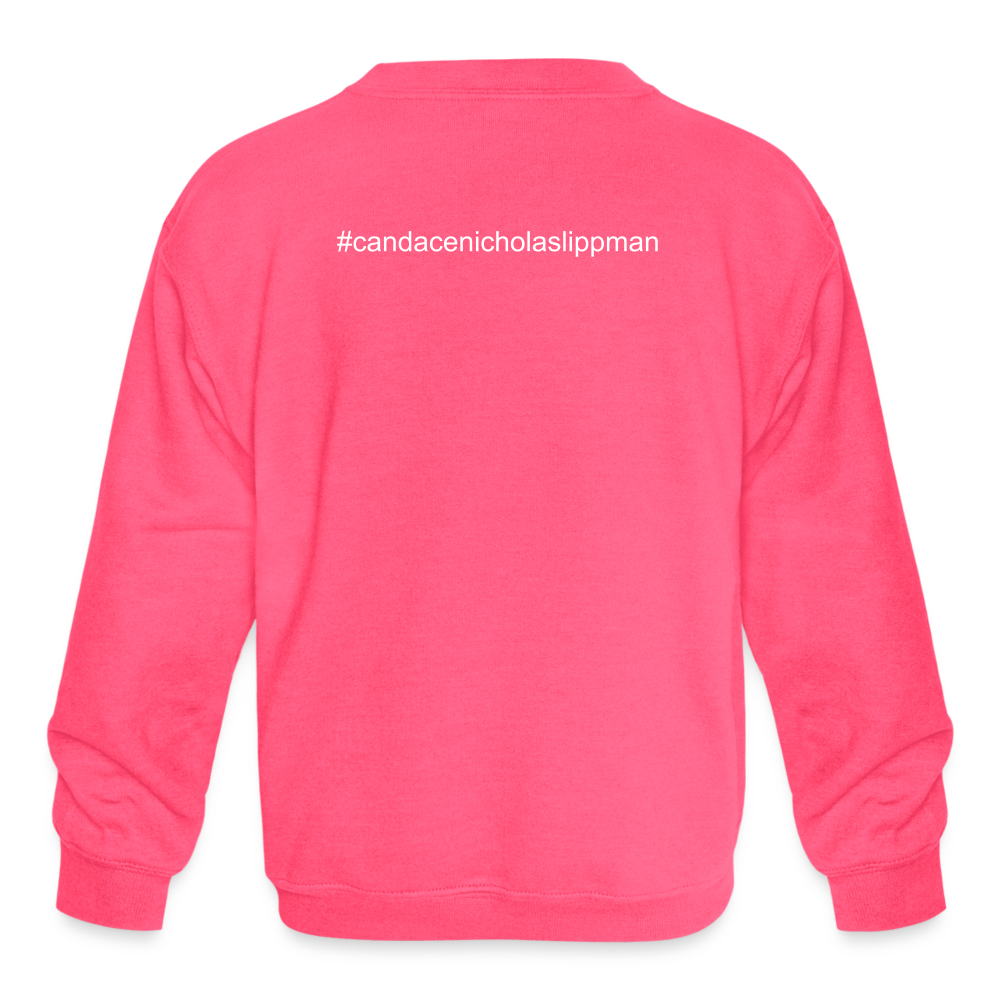 YASSS JESUS-Kids' Crewneck Sweatshirt - neon pink