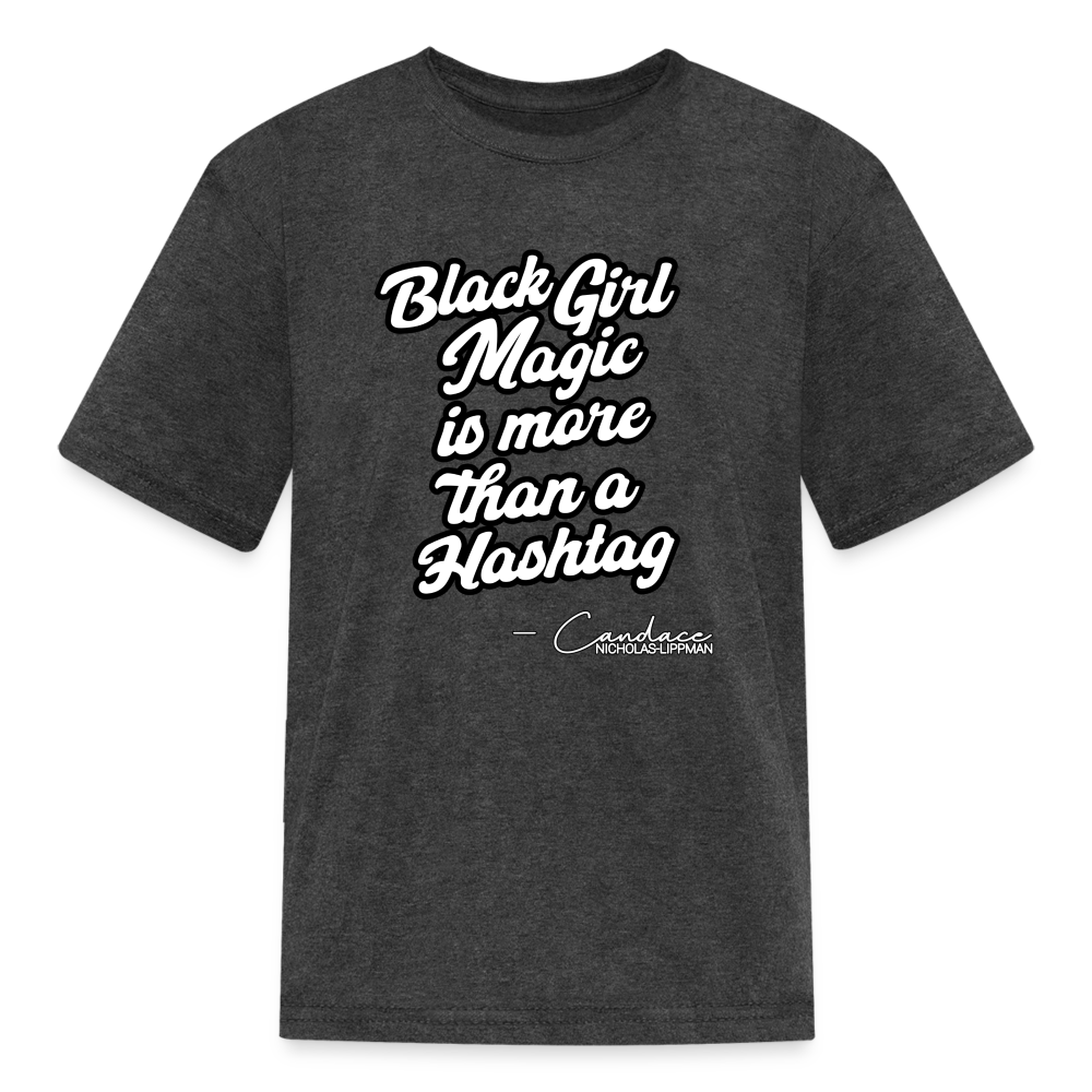 MORE THAN A HASHTAG- Kids' T-Shirt - heather black